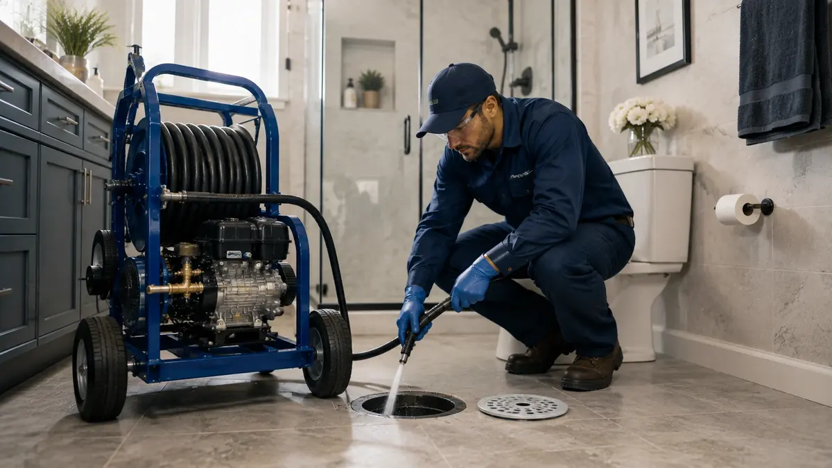 Bathroom Drain Hydro Jetting in Valencia