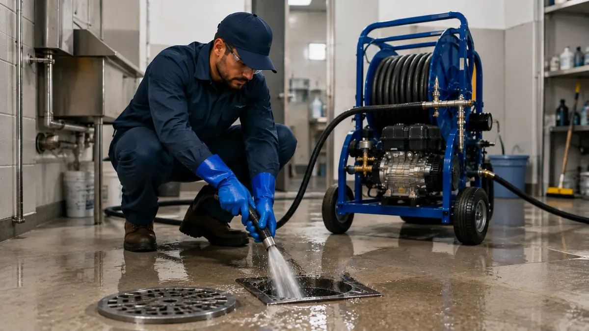 Floor Drain Hydro Jet Cleaning in Valencia
