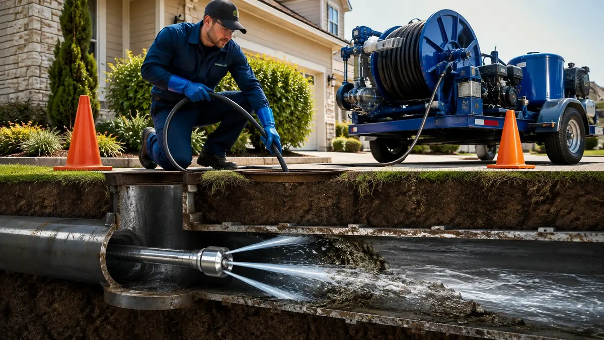 Main Sewer Line Hydro Jet Cleaning in Valencia