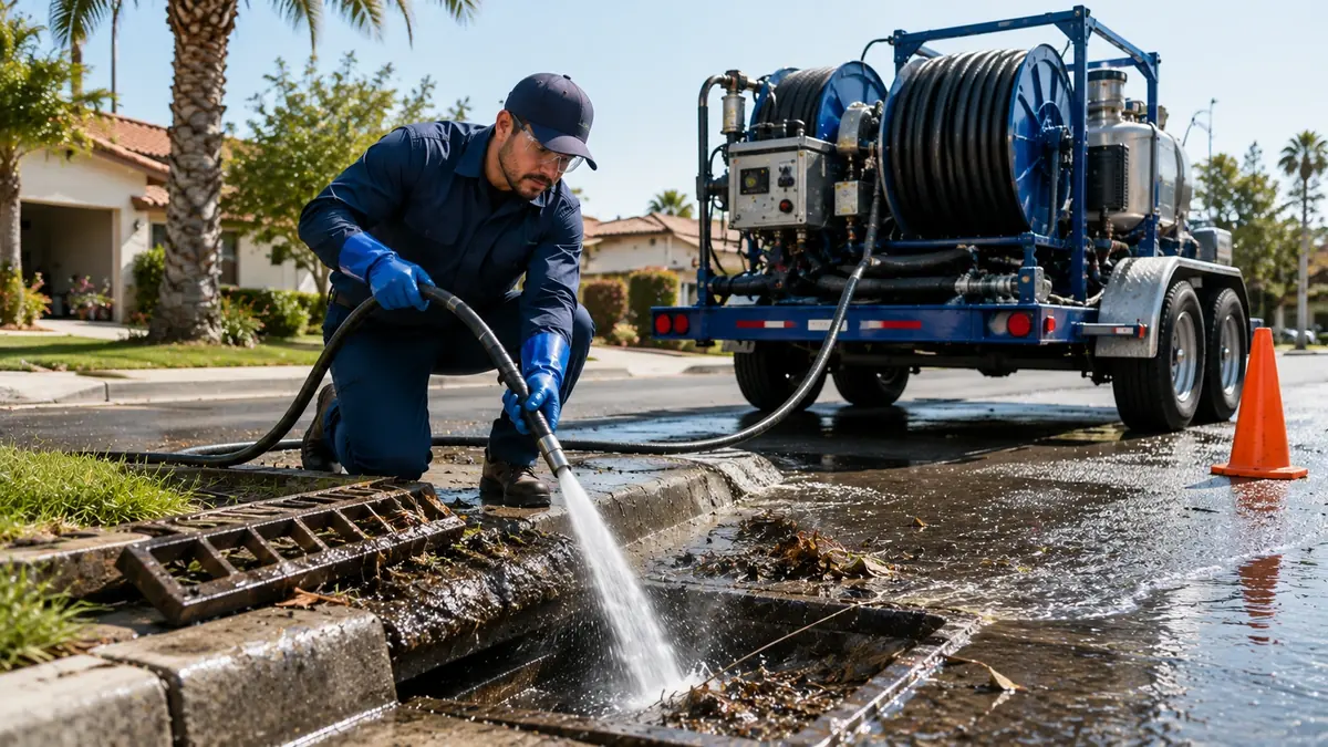 Storm Drain Hydro Jet Cleaning in Valencia